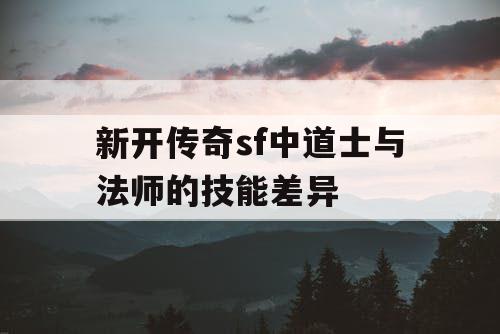 新开传奇sf中道士与法师的技能差异