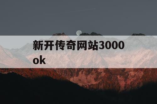 新开传奇网站3000ok
