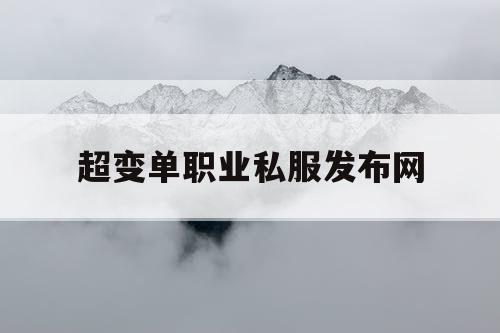 超变单职业私服发布网