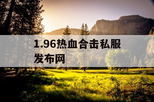 1.96热血合击私服发布网