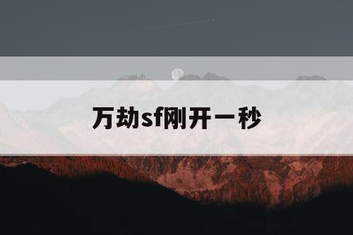 万劫sf刚开一秒