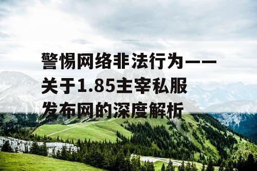 警惕网络非法行为——关于1.85主宰私服发布网的深度解析