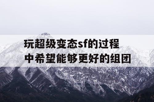 玩超级变态sf的过程中希望能够更好的组团