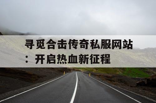 寻觅合击传奇私服网站：开启热血新征程