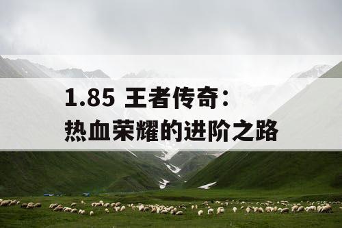 1.85 王者传奇：热血荣耀的进阶之路