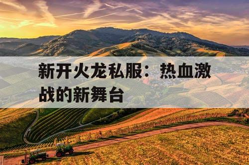 新开火龙私服：热血激战的新舞台