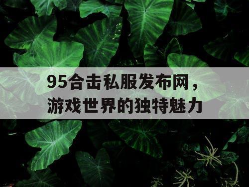 95合击私服发布网，游戏世界的独特魅力
