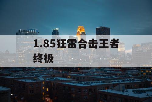 1.85狂雷合击王者终极