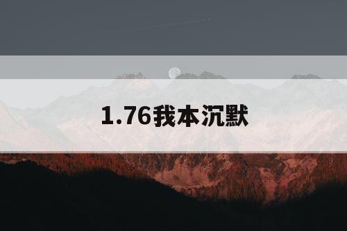1.76我本沉默