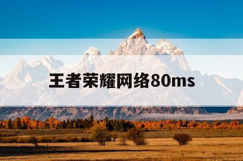 王者荣耀网络80ms