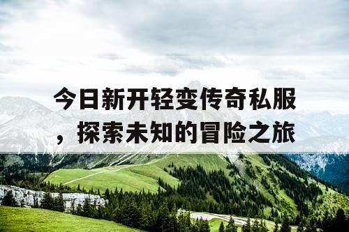 今日新开轻变传奇私服，探索未知的冒险之旅