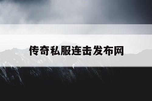 传奇私服连击发布网