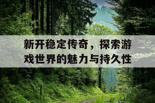 新开稳定传奇，探索游戏世界的魅力与持久性