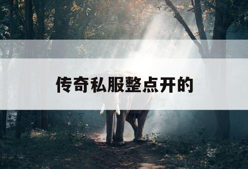 传奇私服整点开的