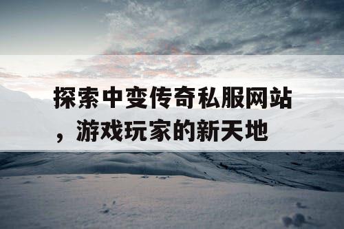 探索中变传奇私服网站，游戏玩家的新天地
