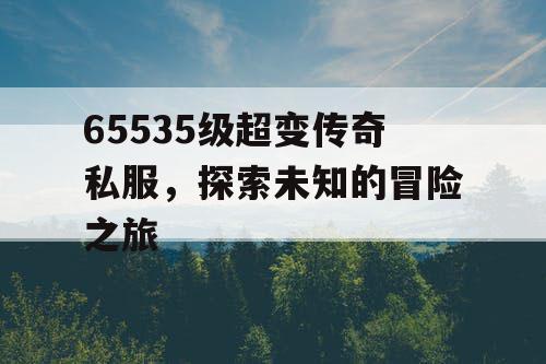 65535级超变传奇私服，探索未知的冒险之旅