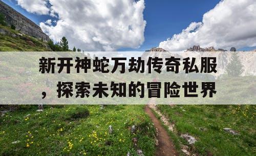 新开神蛇万劫传奇私服，探索未知的冒险世界