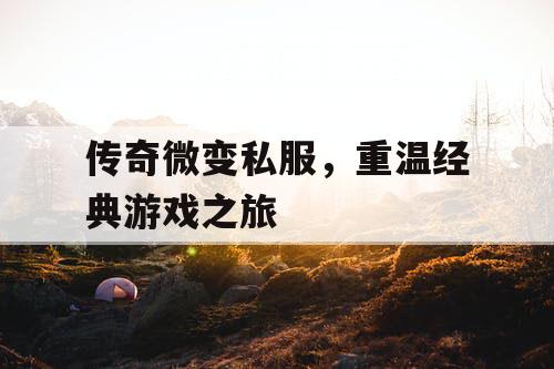 传奇微变私服，重温经典游戏之旅