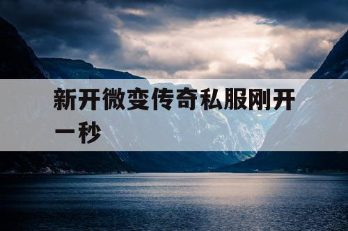 新开微变传奇私服刚开一秒