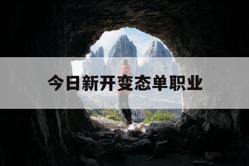 今日新开变态单职业