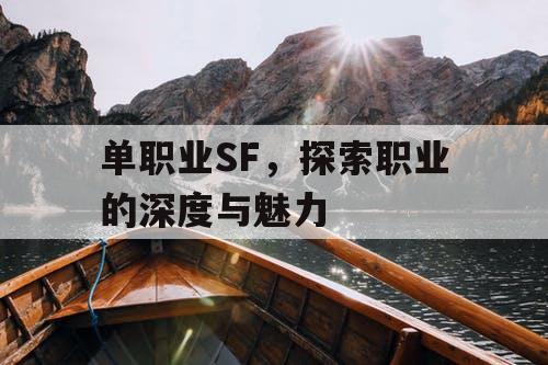 单职业SF，探索职业的深度与魅力