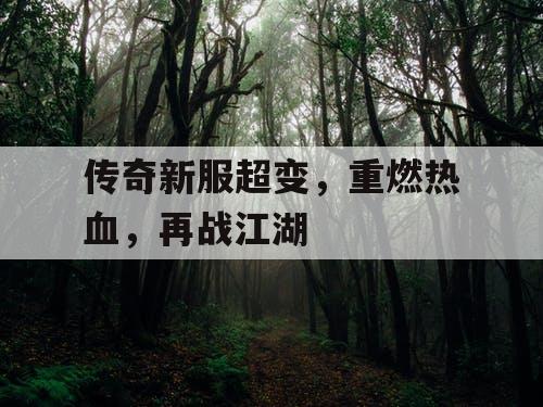 传奇新服超变，重燃热血，再战江湖