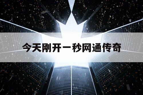 今天刚开一秒网通传奇