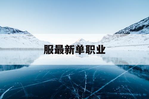 服最新单职业