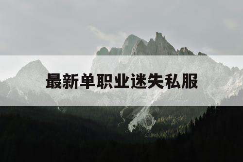 最新单职业迷失私服
