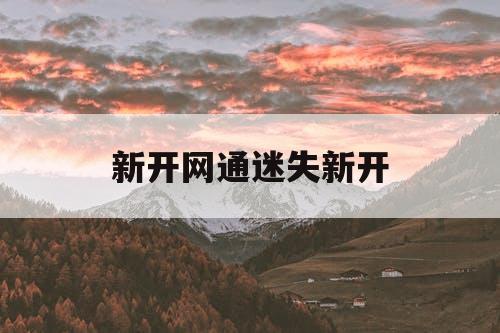新开网通迷失新开