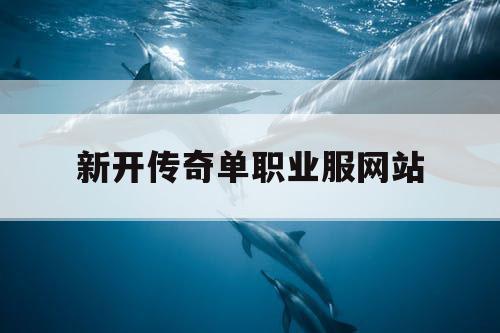 新开传奇单职业服网站