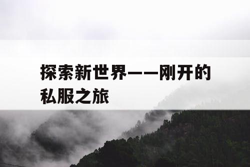 探索新世界——刚开的私服之旅
