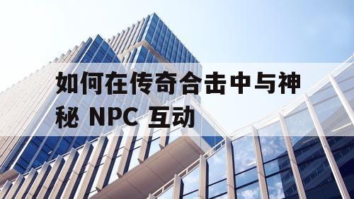如何在传奇合击中与神秘 NPC 互动